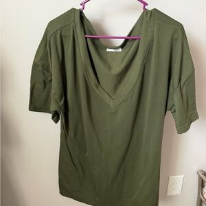 Forest Green V-Neck Women's Tee